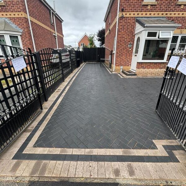 block paved driveway light grey edging middleton manchester 03