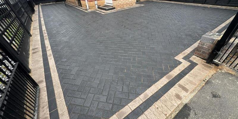 block paved driveway light grey edging middleton manchester 04 block paved driveway light grey edging middleton manchester 04